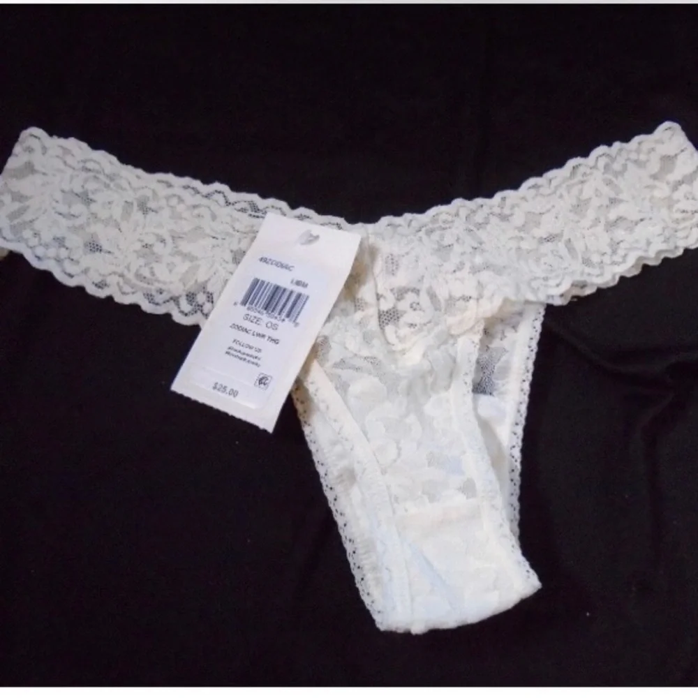 Hanky Panky Low Rise Libra Zodiac Thong White with Rhinestones New with Tag OSFM